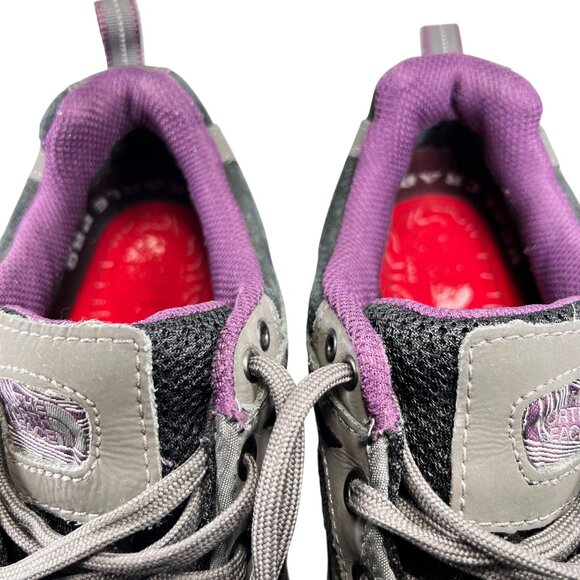 The North Face Gore-Tex Hiking Boots Shoes Gray Purple Vibram Sole Size 9 Trail - Picture 10 of 16